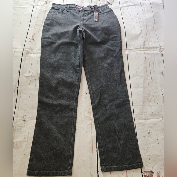 Gloria Vanderbilt Denim - New Gloria Vanderbilt Women's Grey Amanda Mid Rise Tappered Leg Size 6 Short